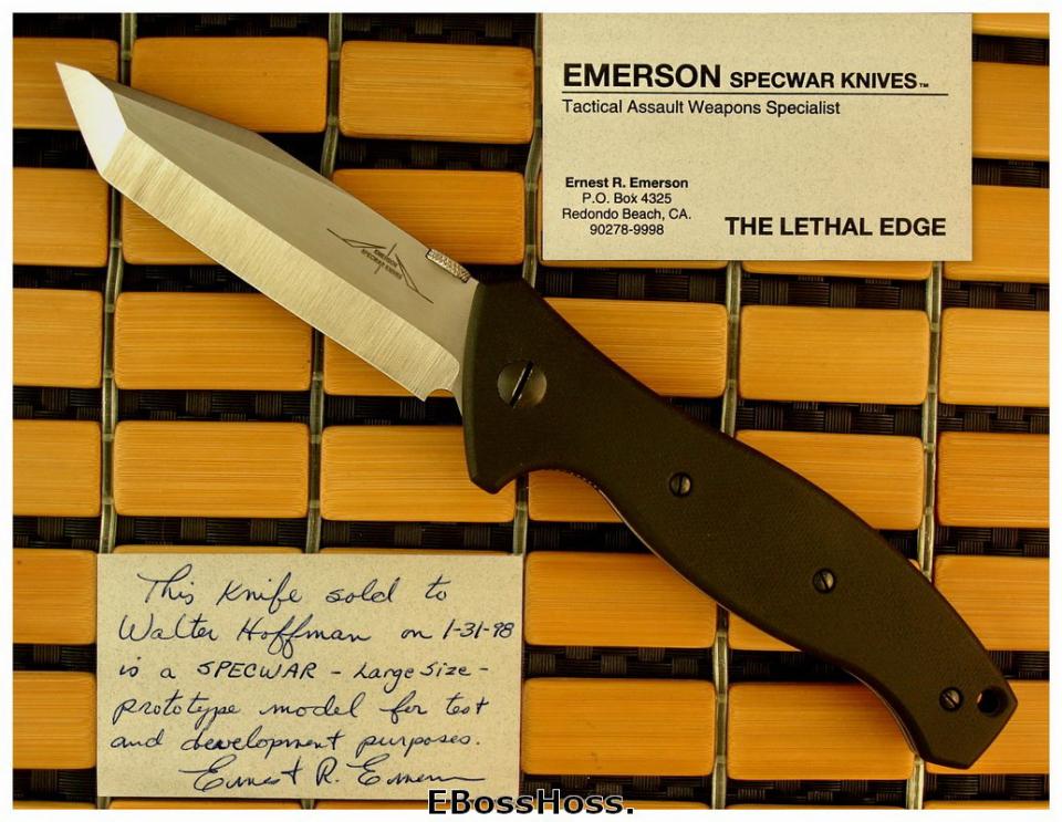 Ernie Emerson SpecWar (Large) Prototype EBossHoss Knives